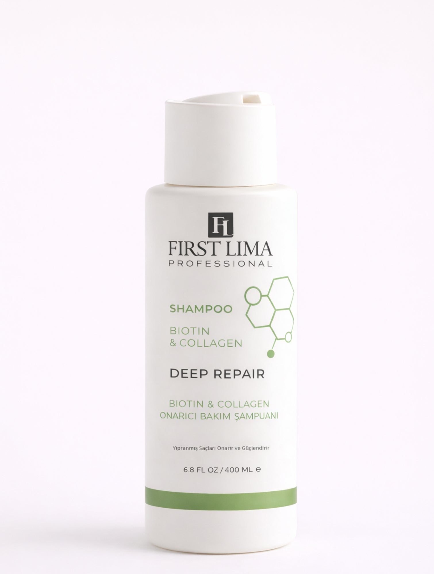First Lima Biotin & Kolajen Şampuan – Saç Dökülmesine Karşı Etkili, Yıpranmış Saçlar İçin Bakım 400ML